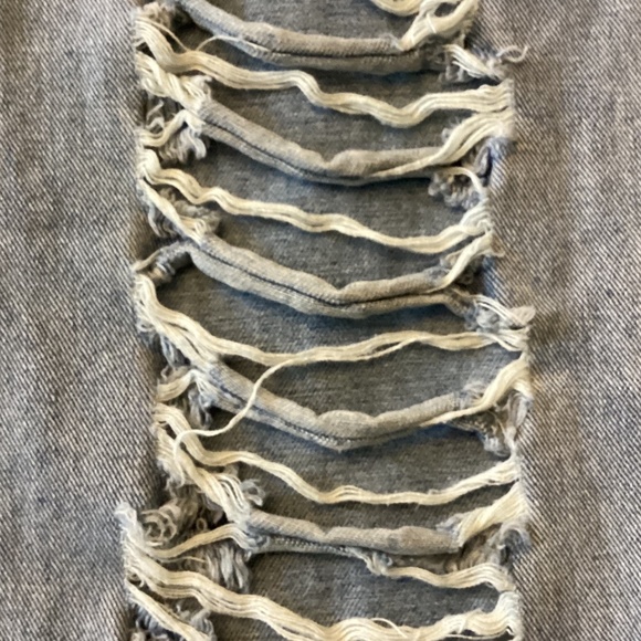 RIPPED DISTRESSED JEANS (Size: 13) (Color: Light Wash) (Inseam: ~32Inches) - Picture 2 of 5